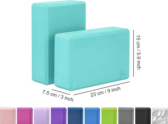 Yoga Blocks 2 Pack - Non-Slip Fitness Stones voor Verbeterde Balans en Comfortabel Gebruik — afbeelding 4
