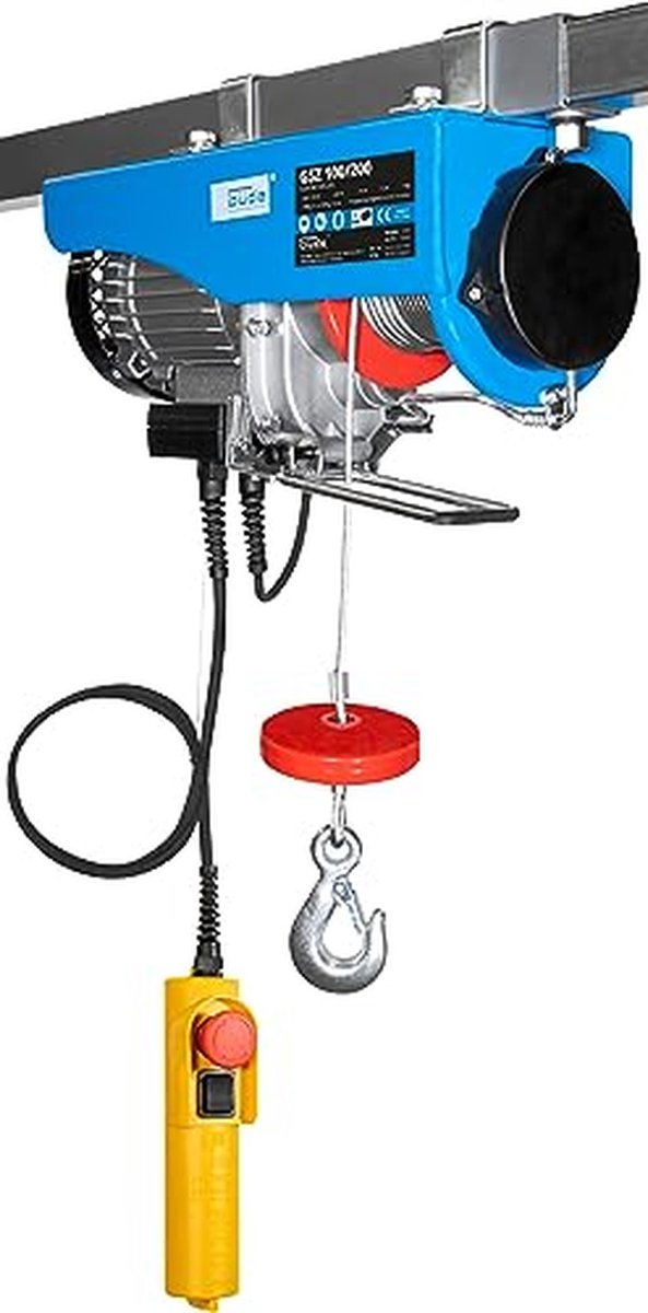 Elektrische Kabeltrekker - Hefapparaat Takel - Zware Lasten Hefen - 200 Kg Hefkracht - 12 Meter Touw - Grijs