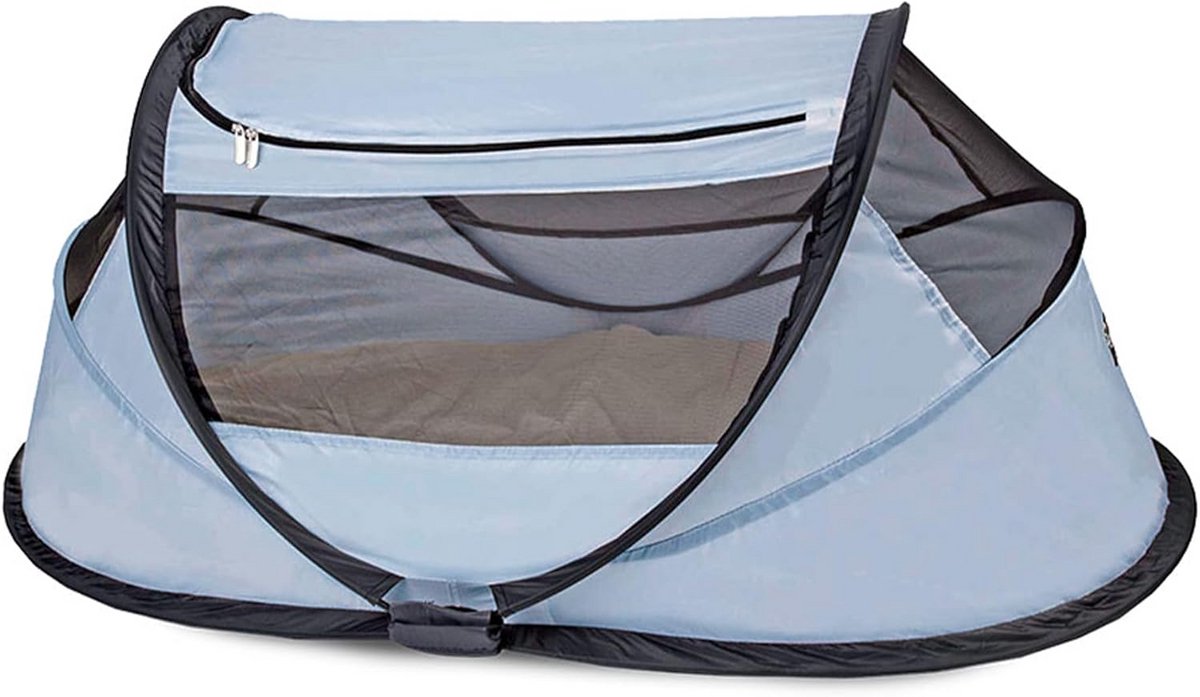 Reiswieg Baby - Babybox Tent - Veilig Slapen - Pop-up Systeem - 117x76x46 cm - Blauw