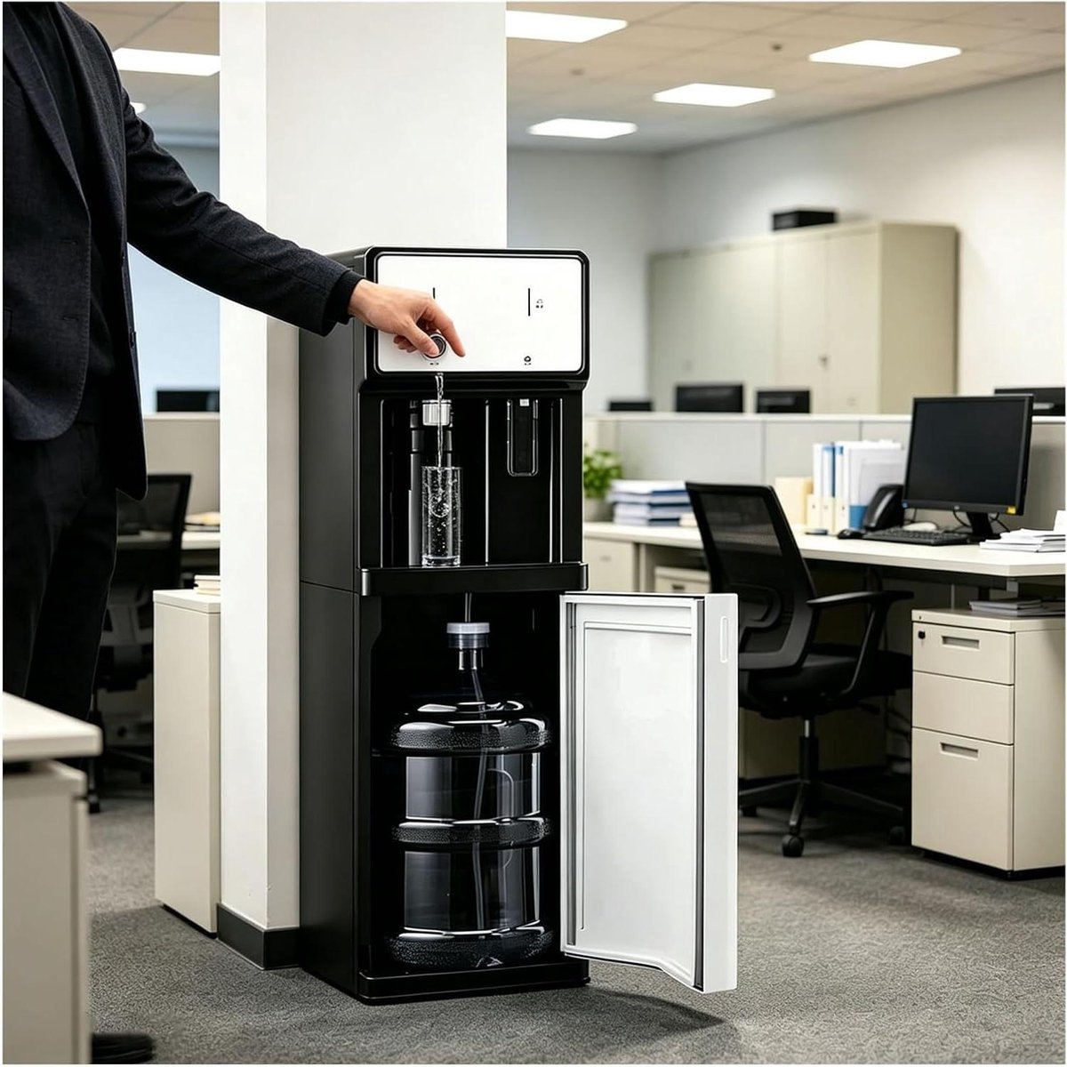 Waterkoeler - Drankdispenser - Verfrissing Genieten - Eenvoudig in Gebruik - Staand Model - Wit