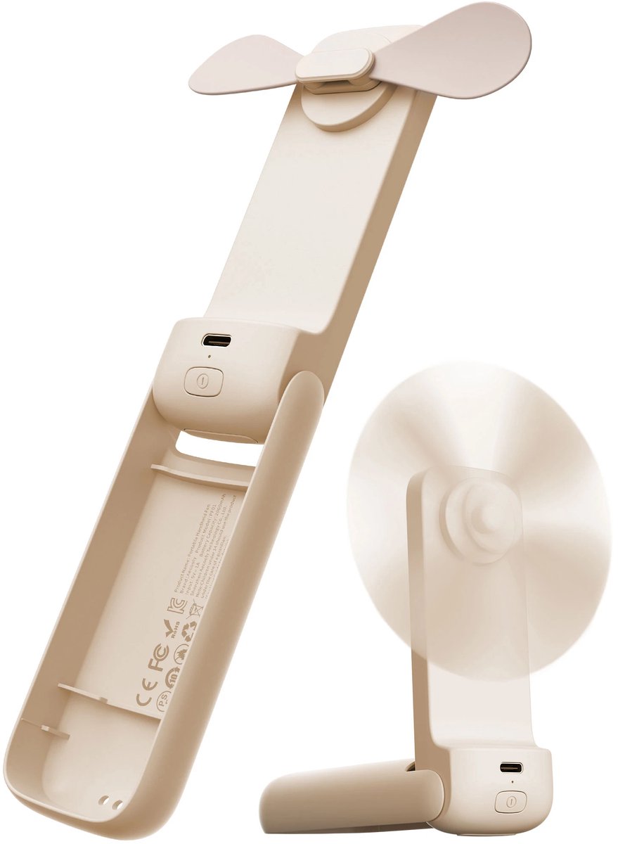 Aecooly Pocket 01 – Opvouwbare Handventilator – Compact – Beige
