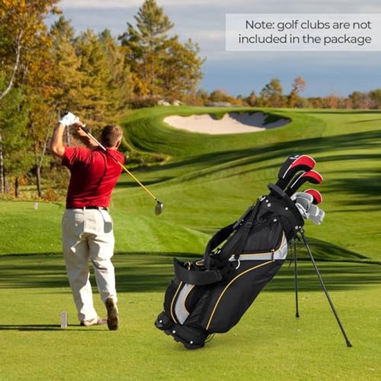 Golfclubtas 9 inch met standaard en 8 vakken - Lichtgewicht en duurzaam — afbeelding 2