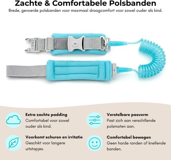 Polstuigje Mintgroen 360 Plus met slotje - Het enige CE gekeurde polstuigje - 2 meter elastisch koord - Kindertuigje — afbeelding 5