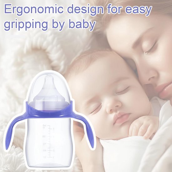 Set van 3 Handgrepen voor Lansinoh Anti Koliek Babyflessen 5oz / 8oz - Paars - Vervangende Flesgrepen voor Borstvoeding - Gemakkelijk Vast te Pakken - BPA-vrij PP-plastic — afbeelding 2