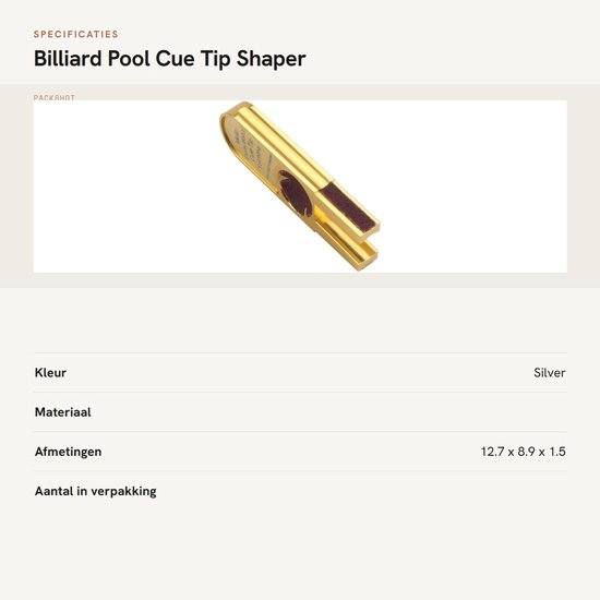 VT Goods - Billiard Pool Cue Tip Shaper - multifunctionele Tip Shaper - polijstfunctie - ideaal voor biljartstokken - perfecte snede - eenvoudig in ... van vt — afbeelding 3