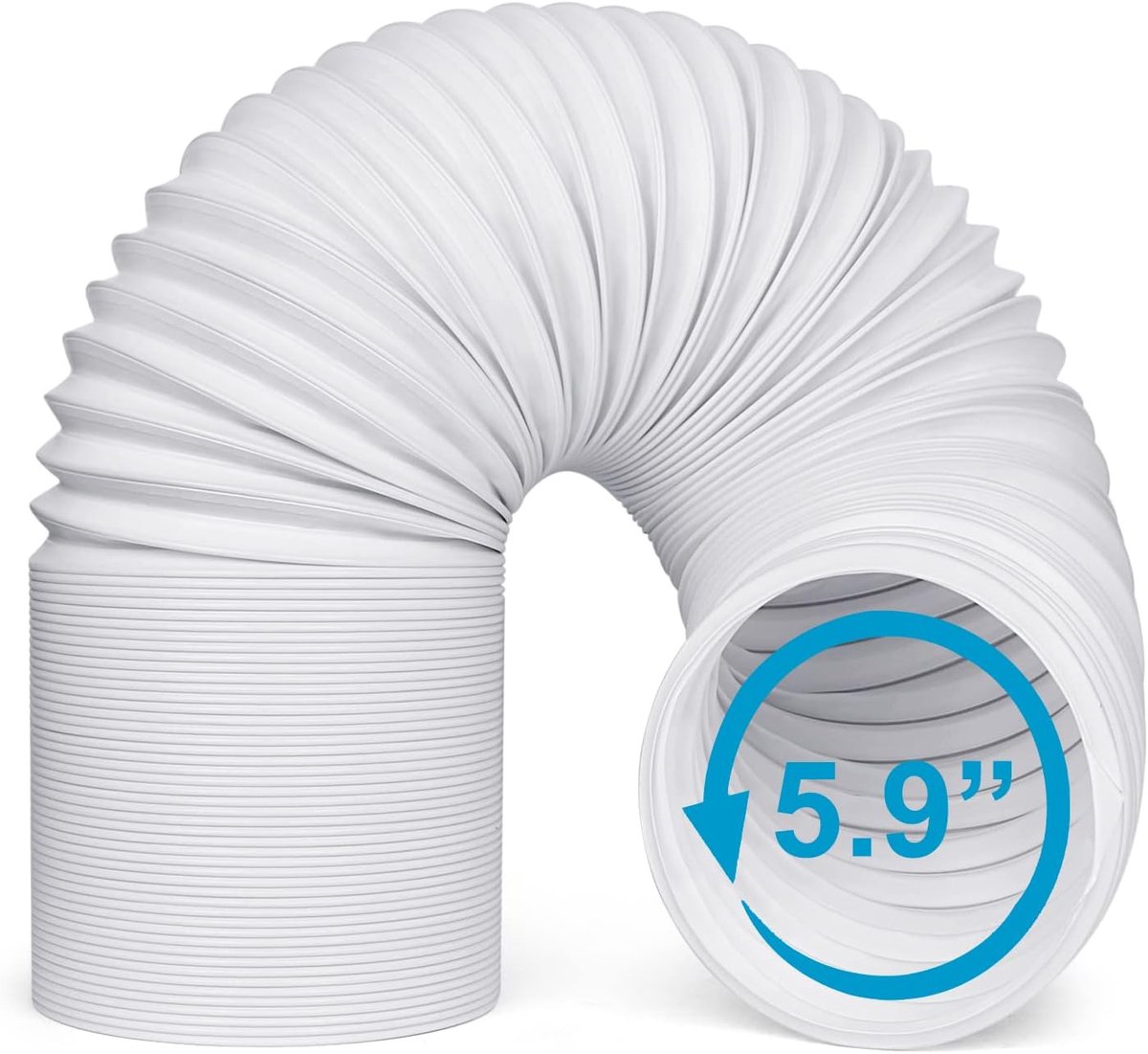 Airco Afvoerslang 15 cm – Linksom Draad Uitschuifbaar Tot 150 cm – Compatibel Met Haier LG Delonghi – Verrijdbare Airco Uitlaatslang – 15×300 cm – 1 Stuk Universeel