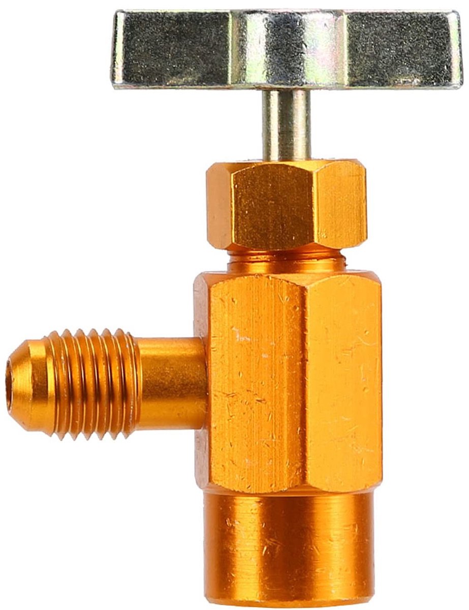 Dailygoods- Flesopening Ventiel Hoge Precisie - 1/4 SAE Draad - 1/2 ACME - Aluminium Legering - Duurzaam - Antiroest - Koelmiddelventiel