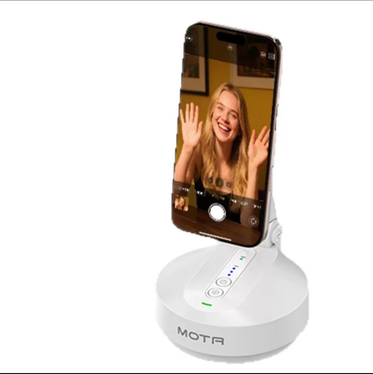 Auto Face Tracking Smartphone Houder – 360° Automatische Gezichtsherkenning – Draadloos – Voor TikTok, Instagram, YouTube & Videobellen