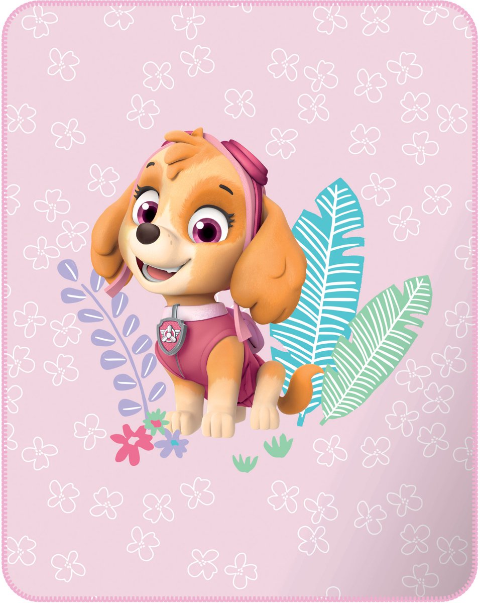 PAW Patrol Fleece Deken, Paradise - 110 x 140 cm - Polyester Roze