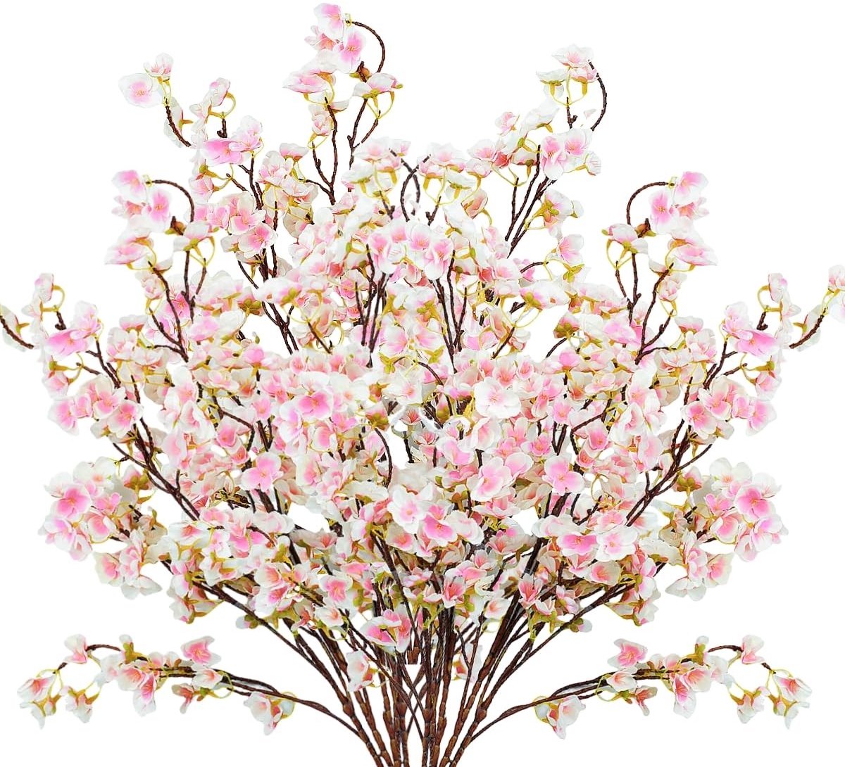 Dailygoods- Kunstbloemen Kersenbloesem - 5 Stuks - Kunstzijden Bloemen - Decoratie Binnen/