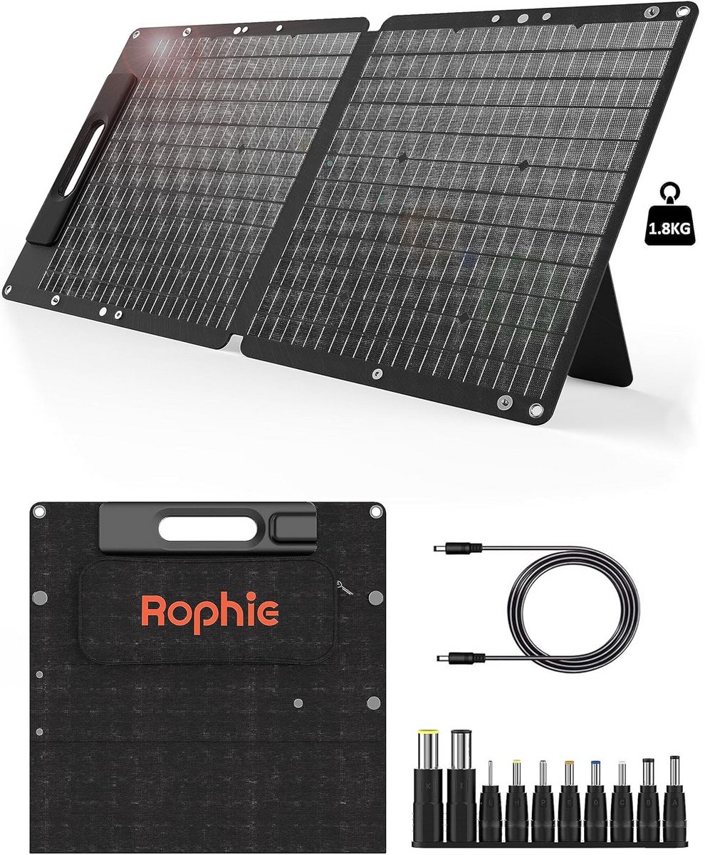 Opvouwbaar Zonnepaneel - Draagbaar Paneel - Energie Opwekken - Hoge Energieomzetting - 60 Watt - Zwart