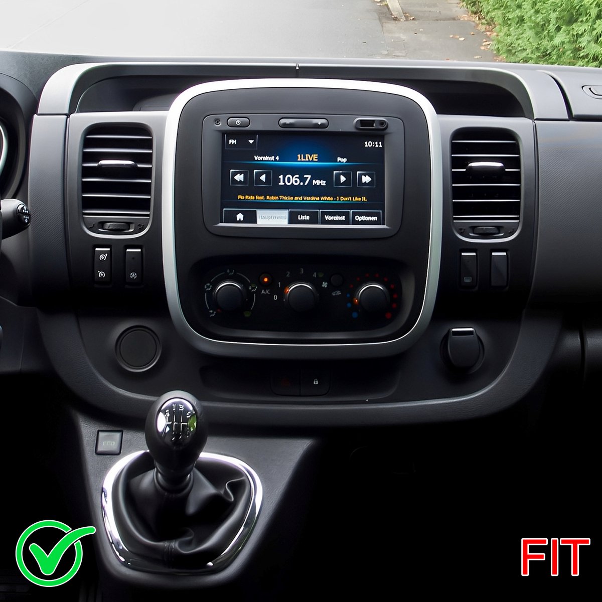 Autoradio - 6,2 inch 2+32 GB Android 13 - Geschikt voor Opel Trafic modeljaar 2014-2019, ondersteunt draadloze CarPlay en Android Auto, voorzien van Bluetooth, wifi, FM/RDS, SWC, MirrorLink en AHD-achteruitrijcamera
