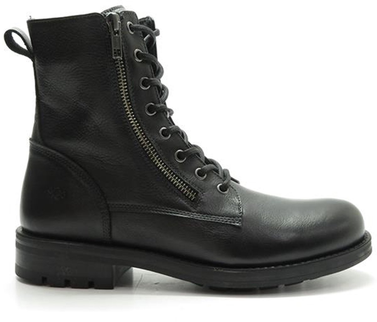 Aqa Shoes Zwart boet + rits A8637 B34 ZWART