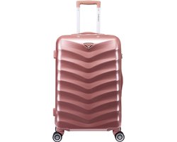 Decent EXCLUSIVO-ONE Grote maat koffer 77 × 48 × 28 - Reiskoffer met wielen - Lichtgewicht koffer - Reiskoffer groot - Veilig TSA Cijferslot - Rosé