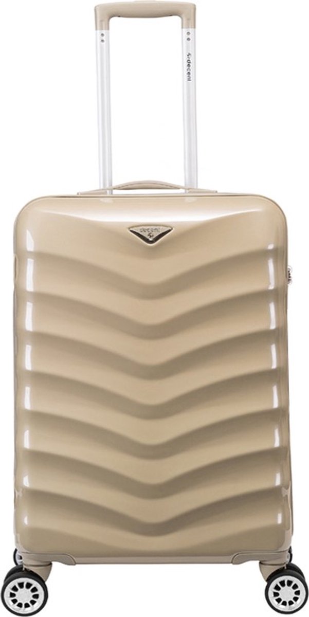 Decent EXCLUSIVO-ONE Handbagage koffer 55x35x20 - Handbagage trolley - Lichtgewicht koffer - Reiskoffer - Veilig TSA Cijferslot – Champagne