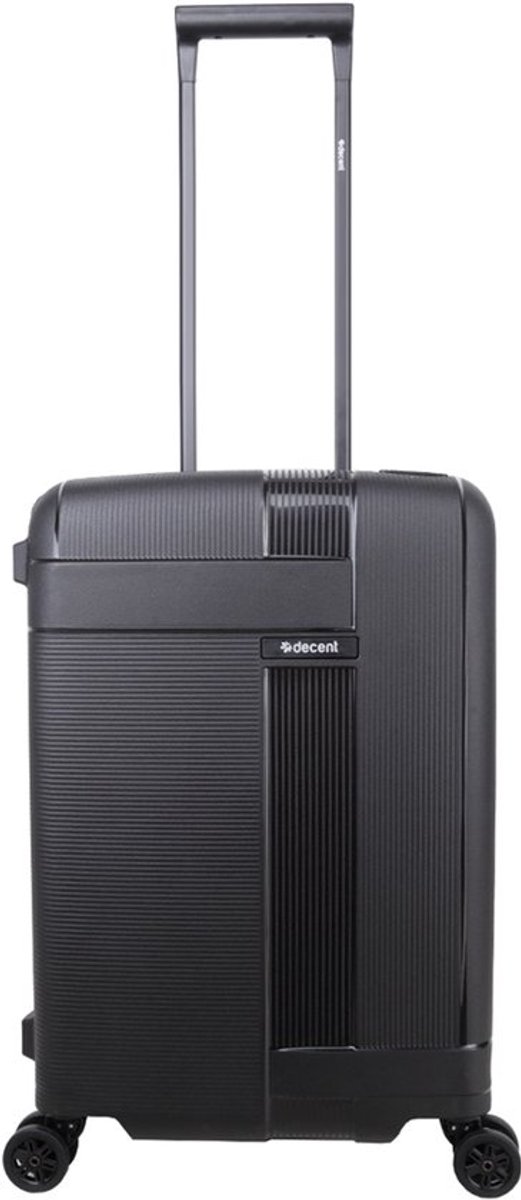 Decent TRANSIT Spinner TSA Reiskoffer vaste sluiting 43 liter - Handbagage koffer 55cm met kliksloten - Lichtgewicht koffer - Reiskoffer - Veilig TSA Cijferslot – Zwart