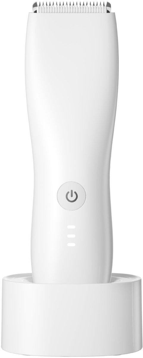 Ontharingsapparaat voor mannen - Veilige keramische mesjes - Elektrisch scheerapparaat - Ontharingsapparaat voor het hele lichaam, afwasbaar - USB oplaadbaar - Ontharingsset voor meerdere zones - Wit