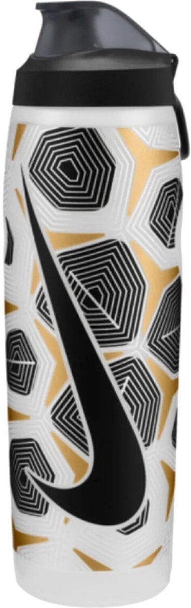 Nike bidon refuel locking lid 1 liter Transparant Zwart