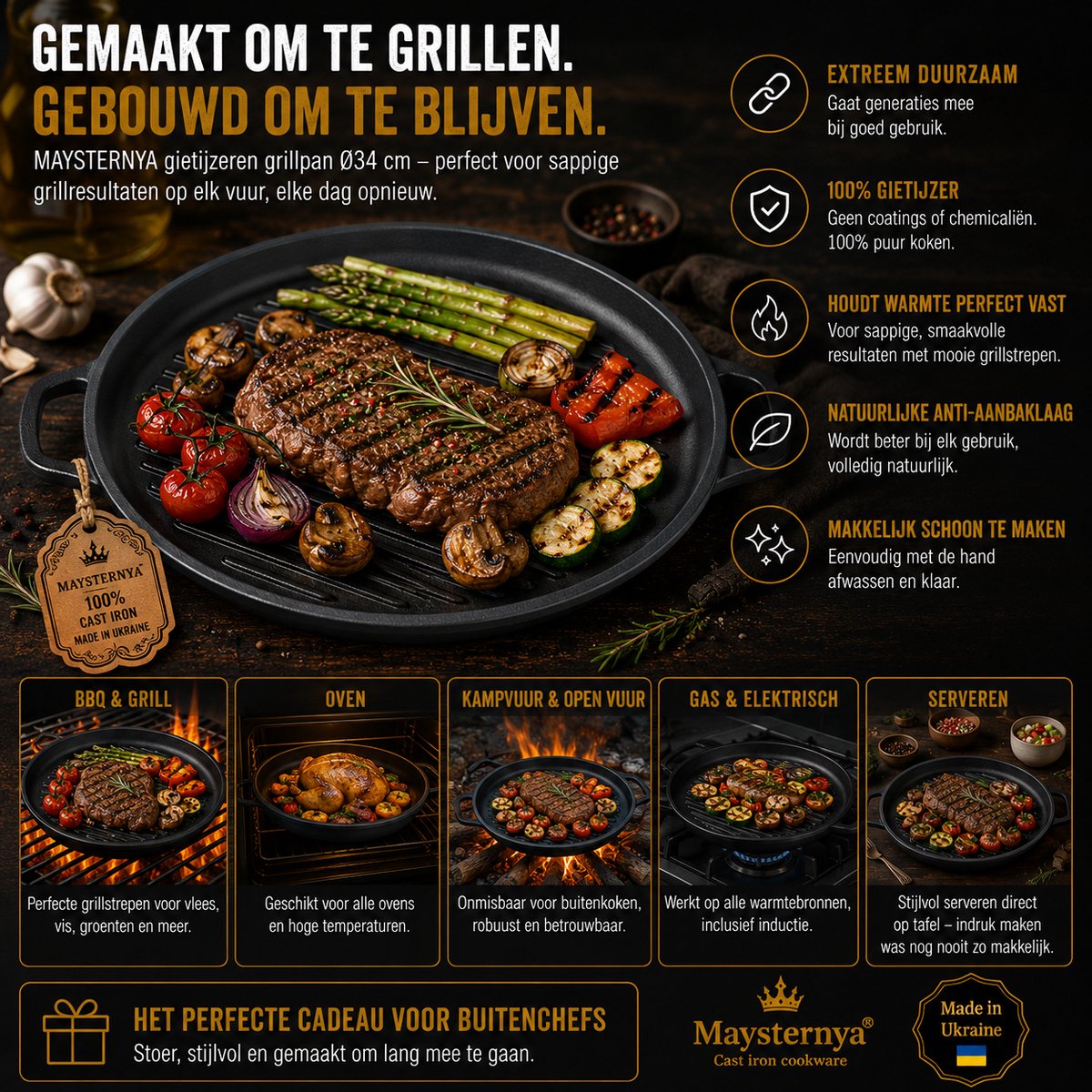 MAYSTERNYA MAYSTERNYA Ø34 cm Grillpan - afbeelding 4
