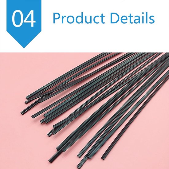 Kunststof Lasstaven - Reparatiesets ABS - Kunststof Reparatie - Hoge Slagvastheid - 50 Stuks - Wit — afbeelding 2