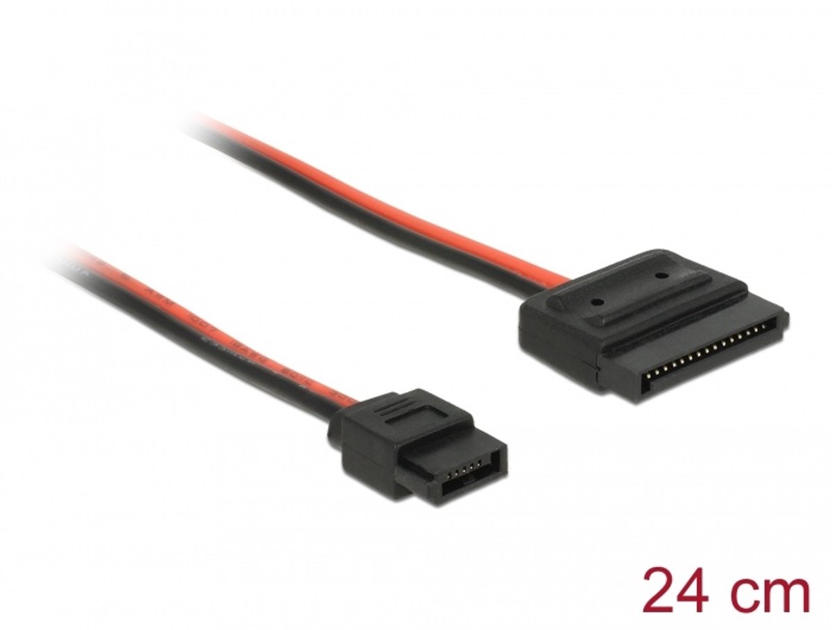Voedingskabel sata 15 pin bak> Power slank sata 6 pin bak (5 V) 24 cm