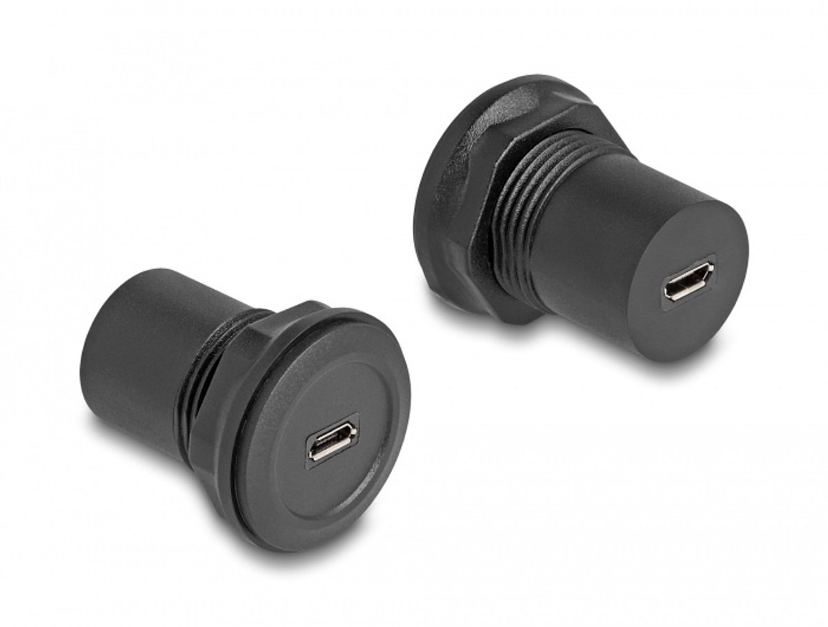 Delock USB 2.0 Type Micro-B to USB 2.0 Type Micro-B built-in connector black