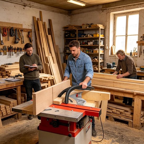 Boogvormige Duwstok - Houtbewerkingsgereedschap - Veilig Zagen - Antislip Rubberen Voetjes - 46 cm - Zwart — afbeelding 2