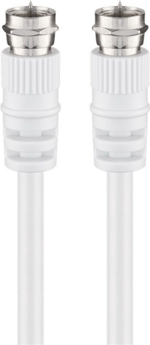 F-connector coax antenne kabel 10 meter F-type Wit