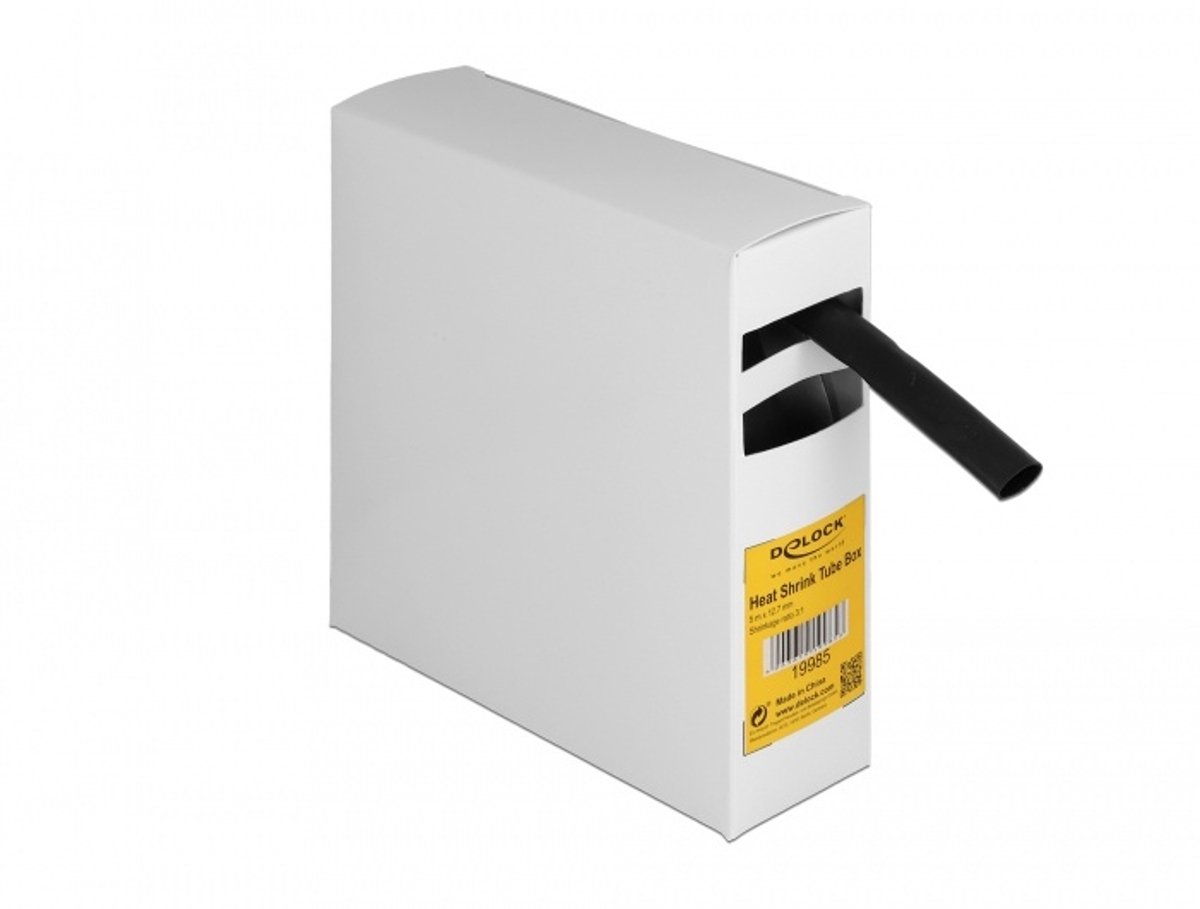 Warmte krimpbuisdoos, met binnenklevende, krimpverhouding 3: 1, 5 m x 12,7 mm zwart