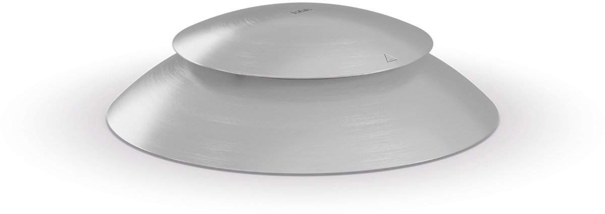 höfats MOON Deksel 45 van roestvrij staal met ventilatiesysteem - afdekking om het verspreiden van as en vonken te voorkomen - de bolle vorm voorkomt waterophoping - weerbestendig, robuust, duurzaam