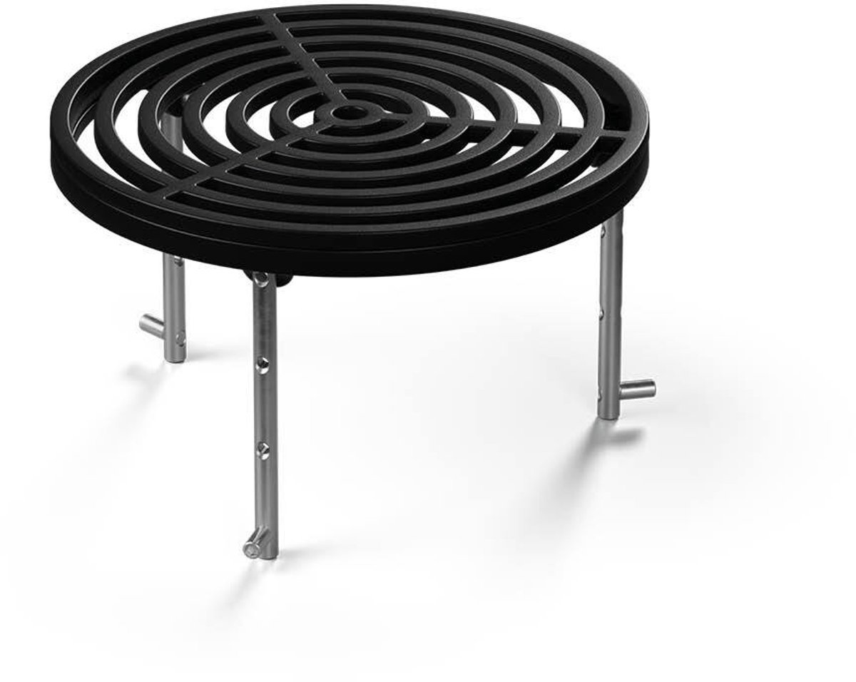 Höfats - Bowl 70 Sear Grate Grillrooster op Verstelbare Poten met Handvat - Gietijzer - Zwart -