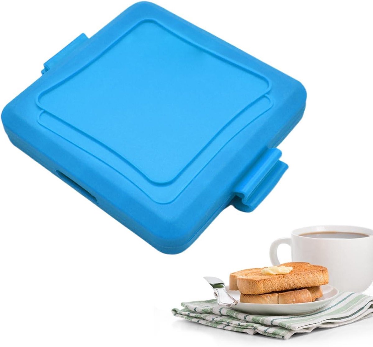 Sandwich Maker - Tosti Apparaat - Ontbijt Maken - Draadloze Werking - 16 cm - Blauw