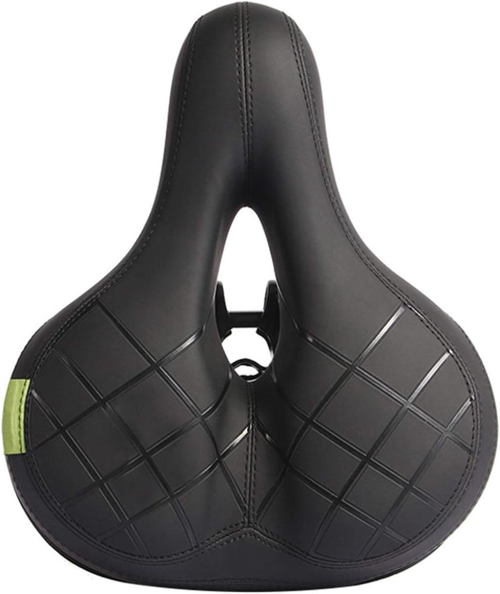Fietszadel Gel - Comfort Zadel - Comfortabel Fietsen - Dubbele Veer - 25 cm Lengte - Zwart