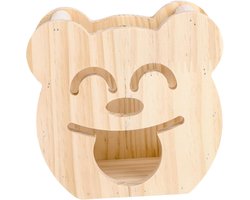 Houten Voedingsrek - Hooihouder Huisdier - Voer Voor Kleine Dieren - Natuurlijke Hout Uitstraling