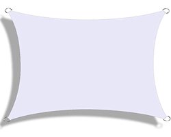 BrolEo zonnescherm waterdicht voor tuin, rechthoekig buitenzeilluifel 3 x 4M 90% UV-blok schaduwdoek zonnebrandcrème luifel met 4 gratis touwen voor patio party achtertuin gazon