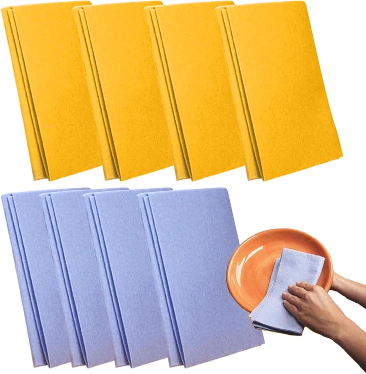 Zeemdoek Set - Absorberend Doek - Auto Reinigen - Krasvrij Oppervlak - 8 Stuks - Uniek
