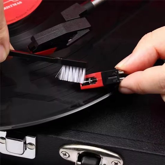 Garpex® 3-in-1 Vinyl Reinigingsset – LP Schoonmaakset – Inclusief Naaldreiniger & Antistatische Platenborstel — afbeelding 3