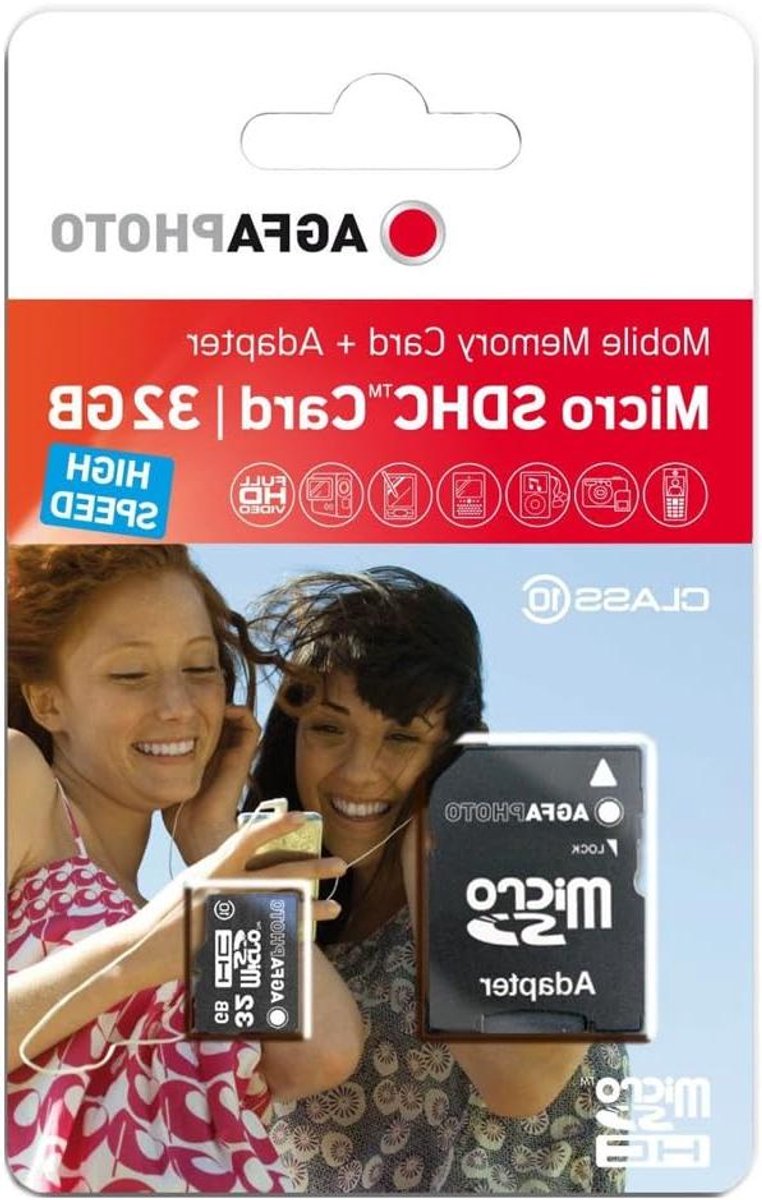 Geheugenkaart - Micro SDHC - Opslag Uitbreiden - High Speed Class 10 - 32GB - Geel