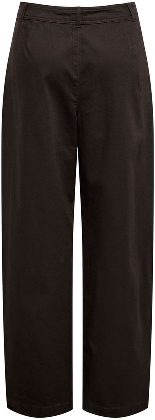Donkerbruine wijde broek, voorkant