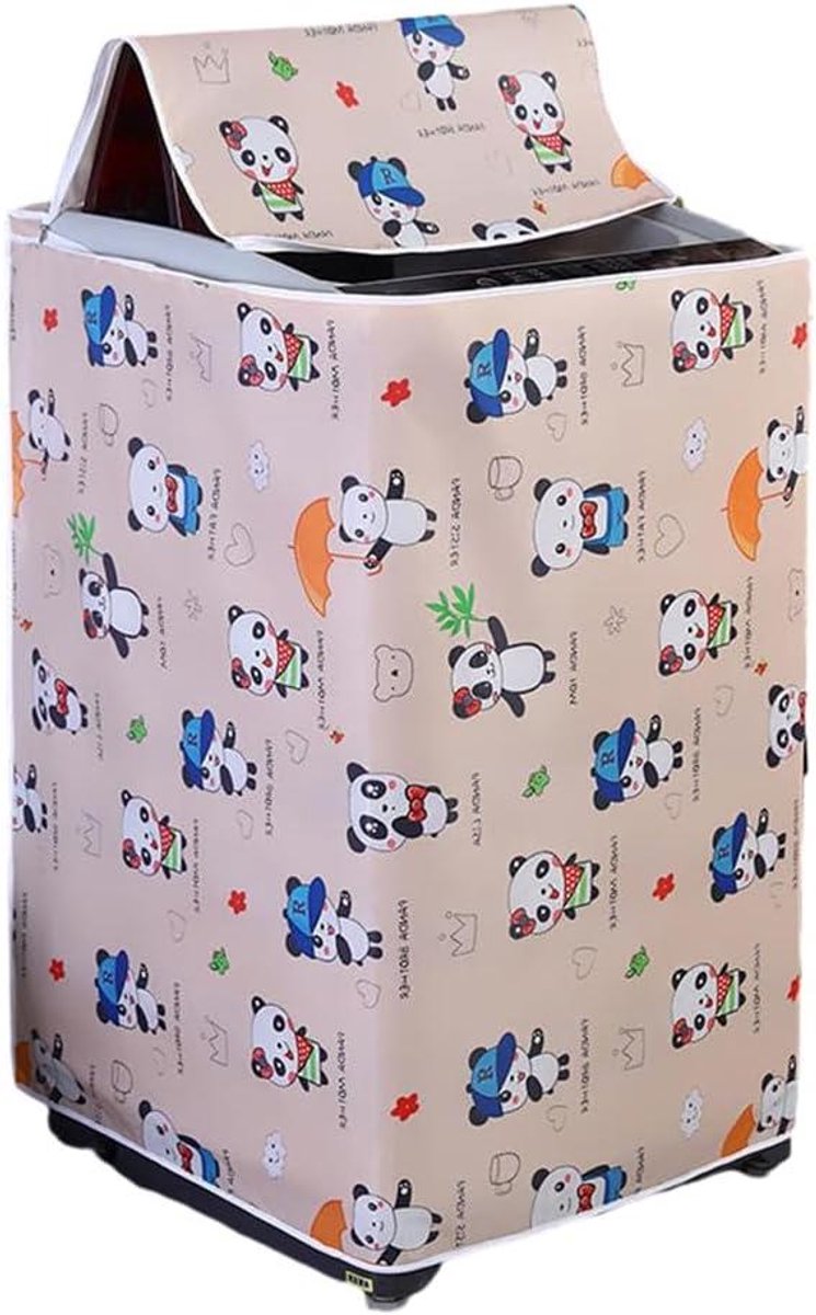 Wasmachinehoes Droger Protector Apparaat Beschermen Waterdicht en Zonwerend L capaciteit ~12kg Panda Print