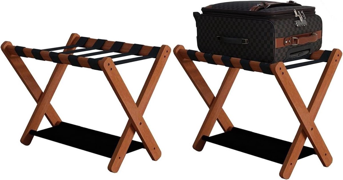 Opvouwbare reistas organizer - Bagagerek set - Kamer opruimen - Dubbellaags ontwerp - 275 x 17 x 197 cm - Bruin