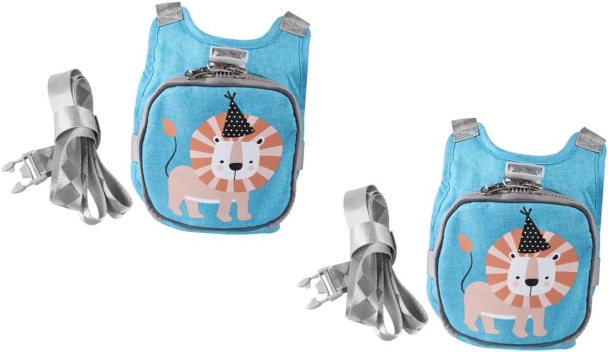 Kinderriem 2 Stuks - Baby Rugzak - Veilig Wandelen - Reflecterend Bandontwerp - 23.5 cm - Hemelsblauw