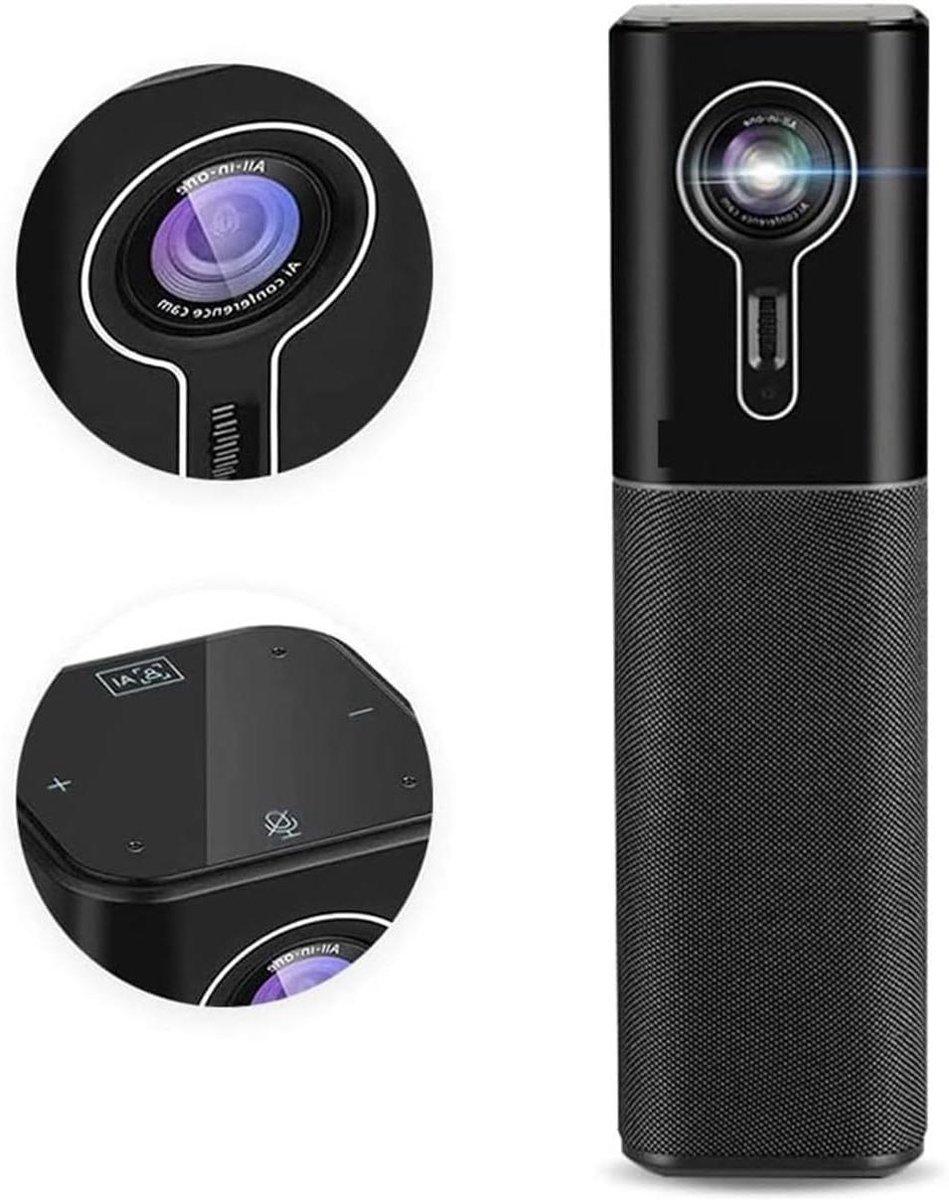 Webcam met microfoon - Video camera - Videoconferenties - AI auto-framing - 2K resolutie - Zwart