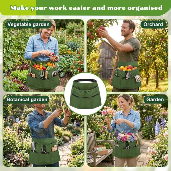 Tuinschort - Verstelbaar schort - Bescherming bij tuinieren - Voor mannen en vrouwen - 30 x 19.5 cm - Niet gespecificeerd — afbeelding 4