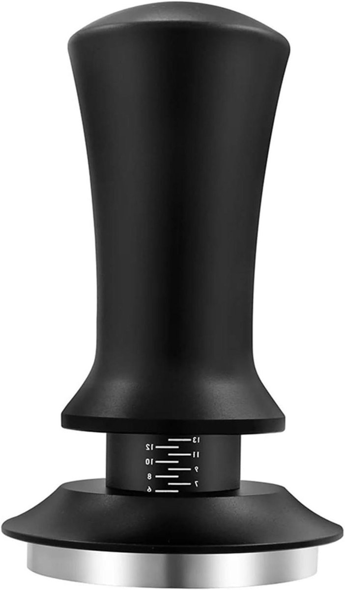 Koffietamper - Espresso stamper - Perfecte Espresso - Gekalibreerde veer - 51mm - Zilver