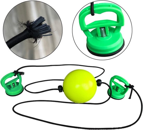Slagbal Training - Reactie Bal - Coördinatie Verbeteren - Snelle Installatie - 2.5 Meter Touw - Zwart — afbeelding 5