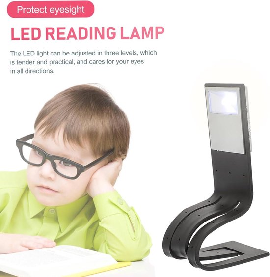 Boek Leeslamp - Clip Lamp - Comfortabel Lezen - Oogvriendelijk Licht - 1x4x1 cm - Zwart — afbeelding 5