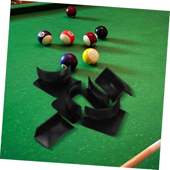 Pooltafel Pockets - Billiard Accessoires - Kinder Spelplezier - Vervangbaar Ontwerp - 6 Stuks - Zwart — afbeelding 4