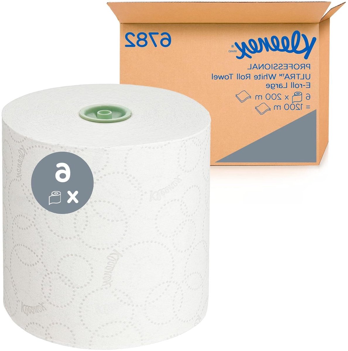 Papieren Handdoeken - Keukenrol - Hygiënisch Werken - Airflex Technologie - 6 x 200m - Wit