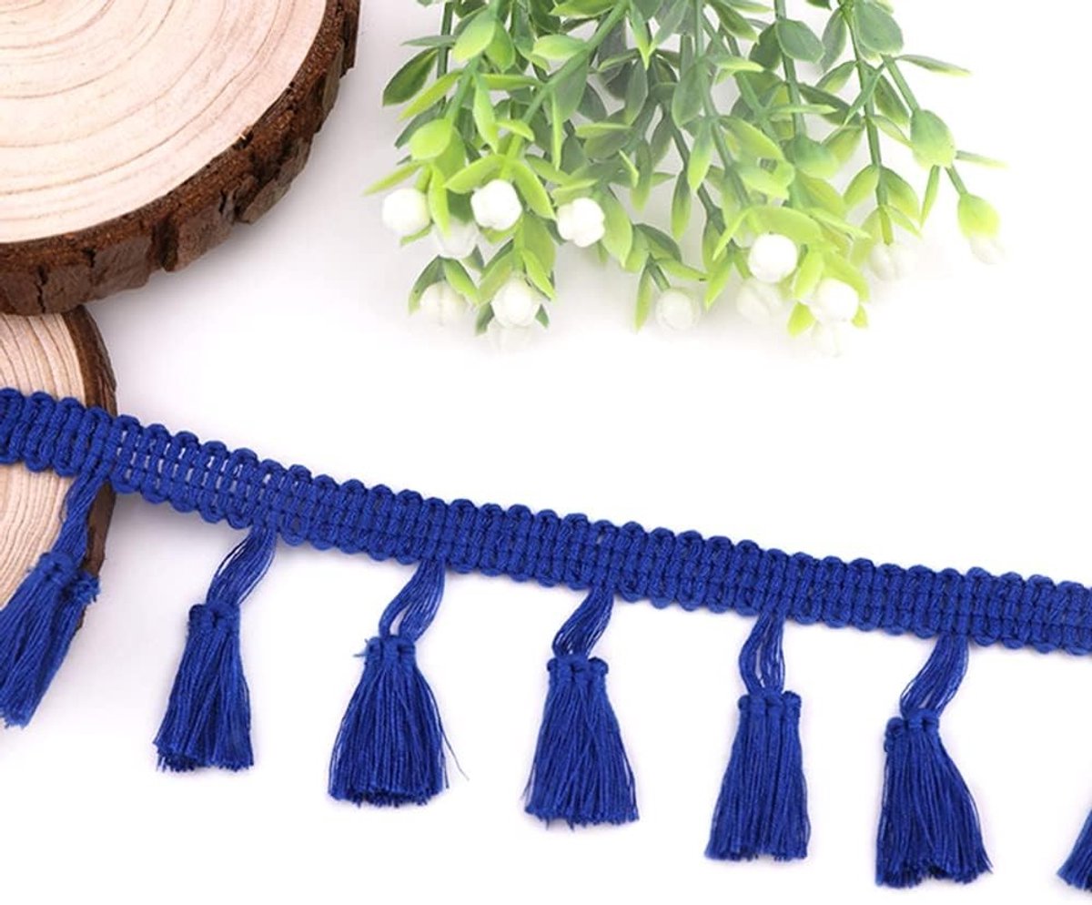 Kleurige franjes rand voor naaien, decoratieve trim voor gordijnen, lampenkappen en kostuums, breedte 4 cm, 3 yards lengte